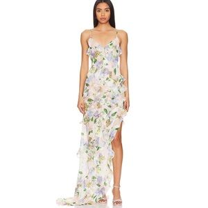 Elliatt Cosima Asymmetrical Floral Dress in Multi